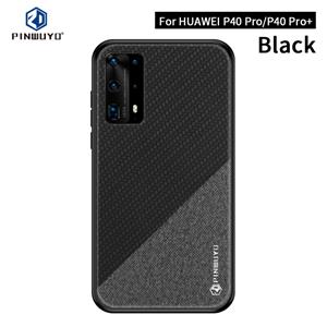 PINWUYO Voor Huawei P40 pro / P40pro+  Rong Series Shockproof PC + TPU+ Chemical Fiber Cloth Protective Cover(Zwart)