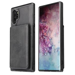 huismerk Voor Samsung Galaxy Note10 + Calf Texture Magnetic Card Bag PU-telefooncase