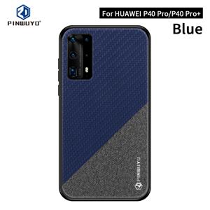 PINWUYO Voor Huawei P40 pro / P40pro+  Rong-serie shockproof pc + TPU+ Chemical Fiber Cloth Protective Cover(Blauw)