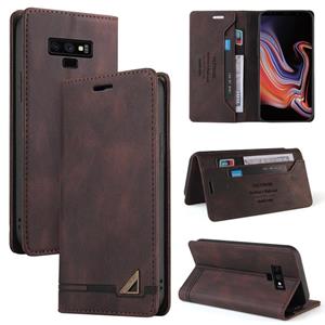 huismerk For Samsung Galaxy Note9 Skin Feel Anti-theft Brush Horizontal Flip Leather Case with Holder & Card Slots & Wallet(Brown)