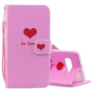 huismerk Hart patroon horizontale Flip leren Case voor Galaxy S10 PLUS met houder & kaartsleuven & portemonnee