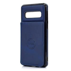 huismerk Voor Samsung Galaxy S10 Calf Texture Magnetic Card Bag PU-telefoonhoes