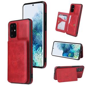 huismerk For Samsung Galaxy S20 Calf Texture Magnetic Card Bag PU Phone Case(Red)