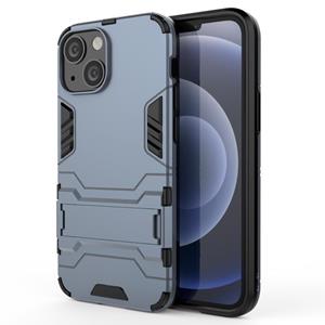 huismerk PC + TPU-schokbestendige beschermhoes met onzichtbare houder voor iPhone 13 mini