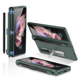 Voor Samsung Galaxy Z Fold3 5G GKK magnetische volledige dekking telefoon flip case met pen slot