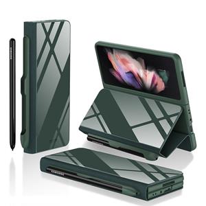 Voor Samsung Galaxy Z Fold3 5G GKK flip gehard glazen telefoonhoesje met pen slot