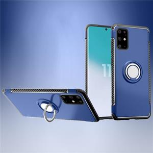 huismerk Voor Galaxy S20 Plus Magnetic 360 graden rotatie ring armor beschermhoes (blauw)