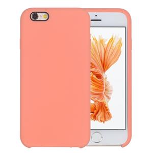 huismerk Pure Color Liquid silicone + PC beschermende back cover Case voor iPhone 6 & 6s (licht oranje)