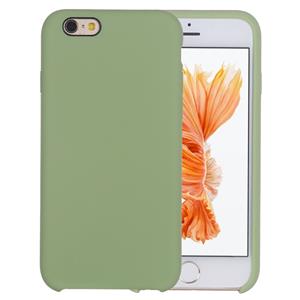 huismerk Pure Color Liquid Silicone + PC Protective Back Cover Case for iPhone 6 & 6s(Mint Green)