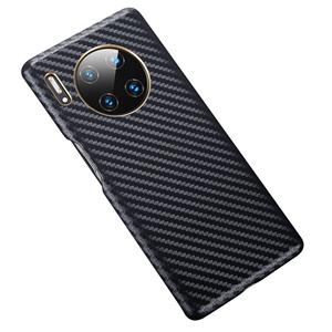Huismerk Voor Huawei Mate 30 Pro Carbon Fiber Lederen Textuur Kevlar Anti-fall Telefoon Beschermhoes (Zwart)