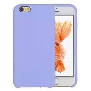 huismerk Color Liquid Silicone + PC Protective Back Cover Case for iPhone 6 & 6s(Light Purple)