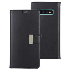 MERCURY GOOSPERY rijke dagboek PU + TPU Crazy Horse textuur horizontale Flip lederen case voor Galaxy S10 met kaartsleuven & portemonnee & fotolijst