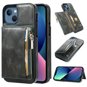 huismerk Zipper Portemonnee Bag PU Back Cover ShockRPoof Telefoonhoesje met Houder & Kaart Slots & Portemonnee voor iPhone 13