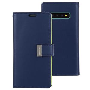 huismerk KWIK GOOSPERY RICH DIARY PU + TPU Crazy Horse textuur horizontale Flip lederen case voor Galaxy S10 met kaartsleuven & portemonnee & fotolijstjes (bl