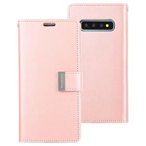 huismerk KWIK GOOSPERY RICH DIARY PU + TPU Crazy Horse textuur horizontale Flip lederen case voor Galaxy S10 met kaartsleuven & portemonnee & fotolijstjes (Ro