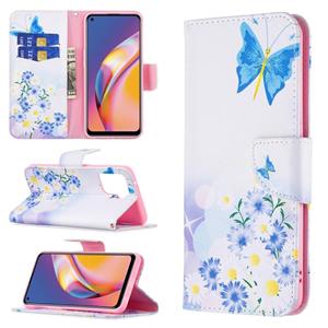 huismerk Voor Oppo A94 4G / RENO5 F / F19 PRO Gekleurde Tekening Patroon Horizontale Flip Lederen Case met Houder & Card Slots & Portemonnee (Vlinder Liefde)