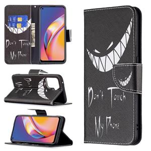 huismerk Voor Oppo A94 4G / RENO5 F / F19 Pro Gekleurde Tekening Patroon Horizontale Flip Lederen Case met Houder & Card Slots & Portemonnee (Smirk)