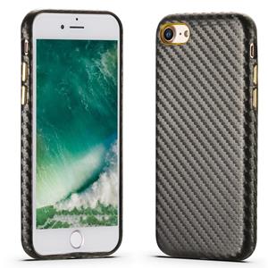 huismerk Carbon Fiber Lederen Textuur Kevlar Anti-fall Telefoon Beschermhoesje Voor iPhone SE 2020 / 8 / 7 (Grijs)