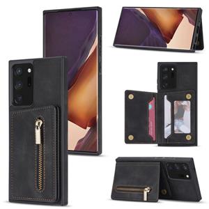 huismerk Voor Samsung Galaxy Note20 Ultra Zipper Card Holder telefoonhoesje