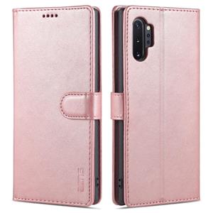 Voor Samsung Galaxy Note10 + Azns Skin Feel Calf Texture Horizontale Flip Leren Case met Kaart Slots & Houder & Portemonnee (Rose Gold)