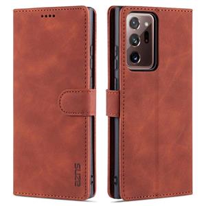 Voor Samsung Galaxy Note20 Azns Skin Feel Calf Texture Horizontale Flip Lederen Case met Kaart Slots & Houder & Portemonnee (Bruin)