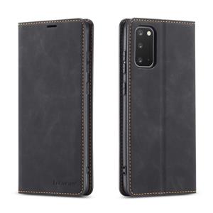 Voor Galaxy S20 Forwenw Dream Series Oil Edge Strong Magnetism Horizontal Flip Leather Case met Holder & Card Slots & Wallet & Photo Frame(Black)