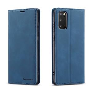 Voor Galaxy S20 Forwenw Dream Series Oil Edge Strong Magnetism Horizontal Flip Leather Case met Holder & Card Slots & Wallet & Photo Frame(Blue)