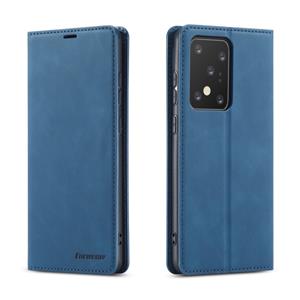 Voor Galaxy S20 Ultra Forwenw Dream Series Oil Edge Strong Magnetism Horizontal Flip Leather Case met Holder & Card Slots & Wallet & Photo Frame(Blue)