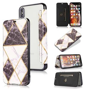 huismerk Bronzing Plating PU + TPU Horizontale Flip Lederen Case met Houder & Card Slot voor iPhone XS MAX