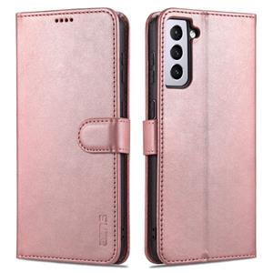 Voor Samsung Galaxy S21 + 5G AZNS Skin Feel Calf Texture Horizontale Flip Leren Case met Kaart Slots & Houder & Portemonnee (Rose Gold)