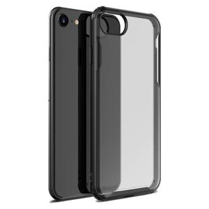 huismerk Voor iPhone SE 2020 Vierhoekschokbestendige TPU + PC Beschermhoes(Zwart)