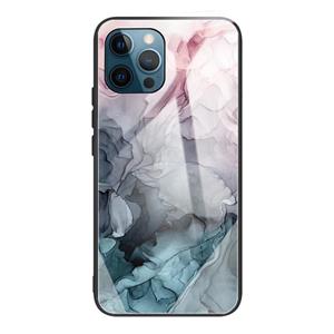 huismerk Abstract Marmeren Patroon Glas Bescherming van het Glas voor iPhone 13 Pro (Abstract Light Pink)