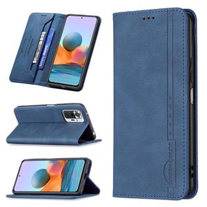 huismerk Voor Xiaomi Redmi Note 10 PRO / OPMERKING 10 PRO MAX MAAG MAGNETISCH RFID Blokkering Anti-diefstal Lederen Case met Houder & Card Slots & Portemonnee