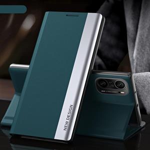 huismerk Voor Xiaomi MI 11I / POCO F3 / REDMI K40 / K40 PRO ZIJ GROEPLATEERD Magnetische ultradunne horizontale flip lederen tas met houder