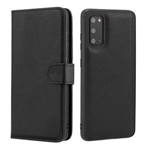 huismerk For Samsung Galaxy S20 Cross Texture Detachable Leather Phone Case(Black)