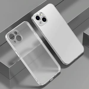 huismerk Geklakte Edge Frosted TPU Shockproof Case voor iPhone 13 Mini (doorschijnend frosted)