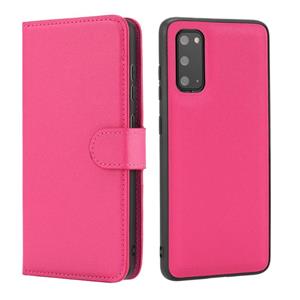 huismerk For Samsung Galaxy S20 Cross Texture Detachable Leather Phone Case(Rose Red)