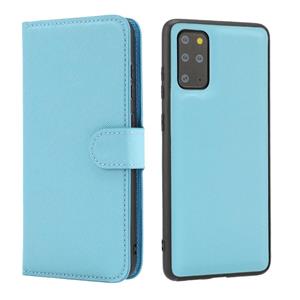 huismerk For Samsung Galaxy S20+ Cross Texture Detachable Leather Phone Case(Blue)