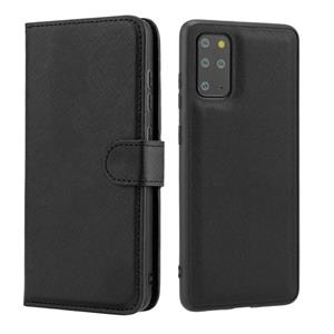 huismerk For Samsung Galaxy S20+ Cross Texture Detachable Leather Phone Case(Black)