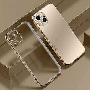 huismerk Geklakte Edge Frosted TPU Shockproof Case voor iPhone 13 (Goud)