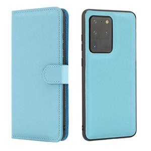 huismerk For Samsung Galaxy S20 Ultra Cross Texture Detachable Leather Phone Case(Blue)