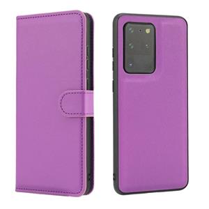 huismerk For Samsung Galaxy S20 Ultra Cross Texture Detachable Leather Phone Case(Purple)