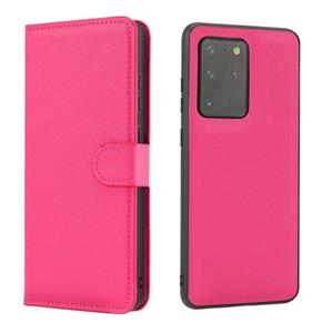 huismerk For Samsung Galaxy S20 Ultra Cross Texture Detachable Leather Phone Case(Rose Red)