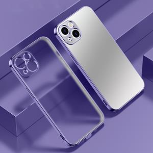 huismerk Geklakte Edge Frosted TPU Shockproof Case voor iPhone 13 Pro (Purple)