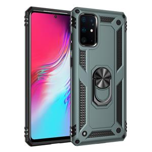 huismerk Voor Galaxy S11 + Armor schokbestendig TPU + PC beschermhoes met 360 graden rotatie houder (groen)