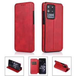 huismerk Voor Samsung Galaxy S20 Ultra 5G -kaartslots Flip Leather Phone Case