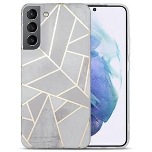 huismerk Voor Samsung Galaxy S22 + 5G Electroplating IMD Marble TPU Telefoonhoes