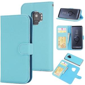 huismerk For Samsung Galaxy S9 Cross Texture Detachable Leather Phone Case(Blue)