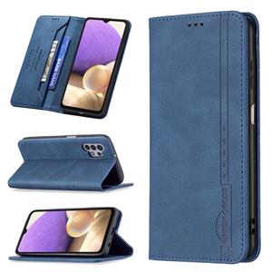 huismerk Voor Samsung Galaxy A32 5G Magnetische RFID Blokkering Anti-diefstal Lederen Case met Houder & Card Slots & Portemonnee