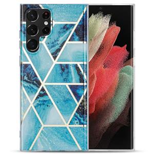 huismerk Voor Samsung Galaxy A72 5G / 4G Electroplating IMD Marble TPU Telefoonhoes